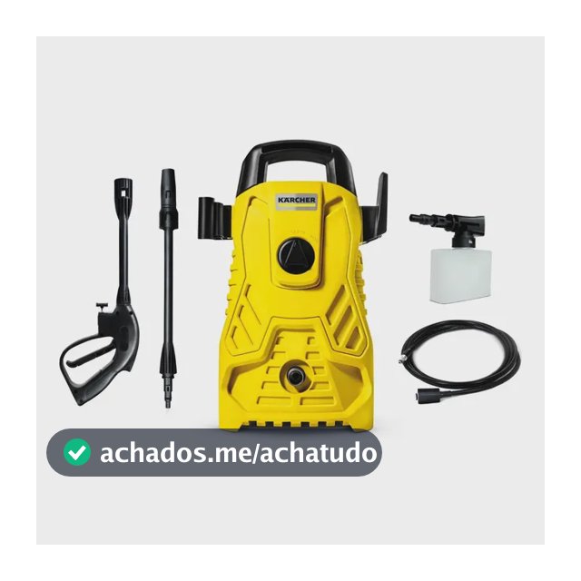 Lavadora de Alta Pressão Kärcher Compacta 1.500 PSI/Libras 1400W 300L/h com Aplicador de Detergente e Lança Regulável 220v