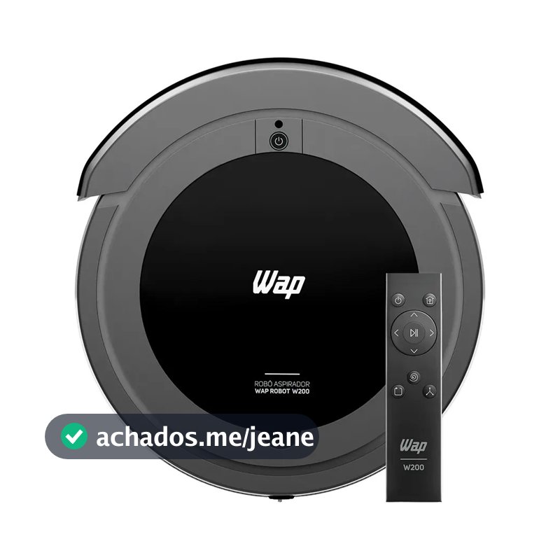 WAP Robô W200 Aspirador Robô 3 em 1 Varre Aspira Passa Pano Bivolt