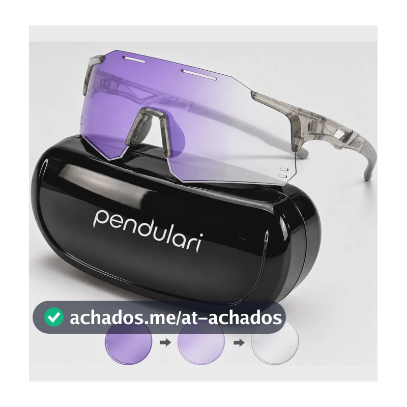 Óculos De Sol Fotocromático Bike Corrida Vôlei De Praia Uv400 - Fotocromática - Transparente - Roxo - Pendulari