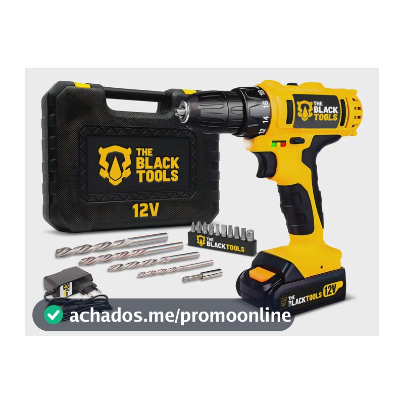 Parafusadeira Furadeira 3/8 Bivolt A Bateria 12v Cor Amarelo/preto Frequência 60