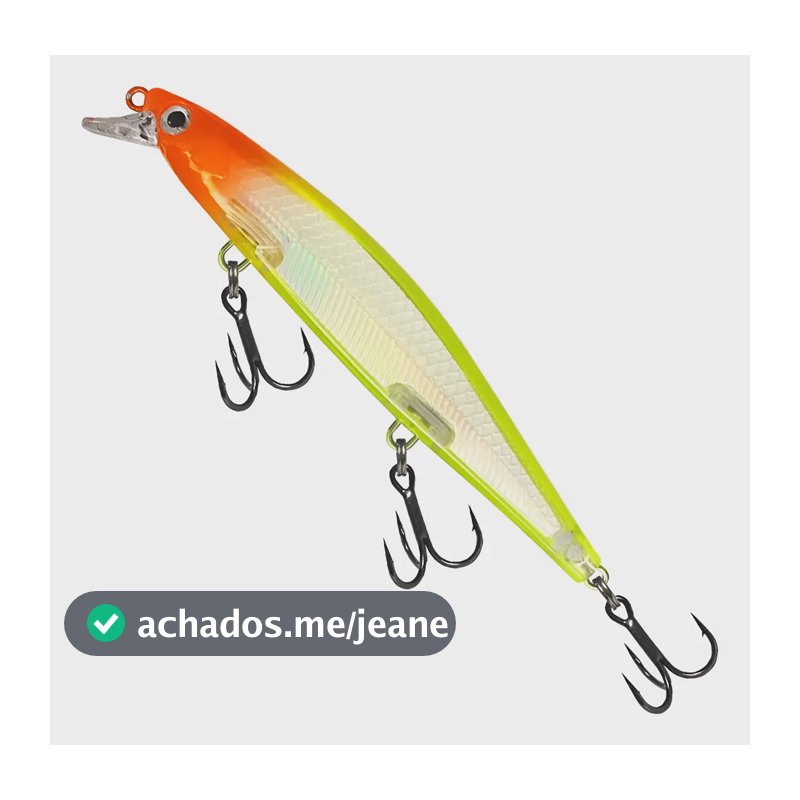 Isca Artificial Traíra Tucunaré 11cm 14g Meia Água 3 Ganchos Kidnap Yellow