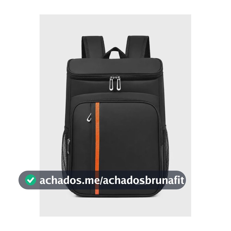 Mochila Térmica Cooler Grande Impermeável Para Cervejas E Bebidas Camping Praia Viagem Cor Preto
