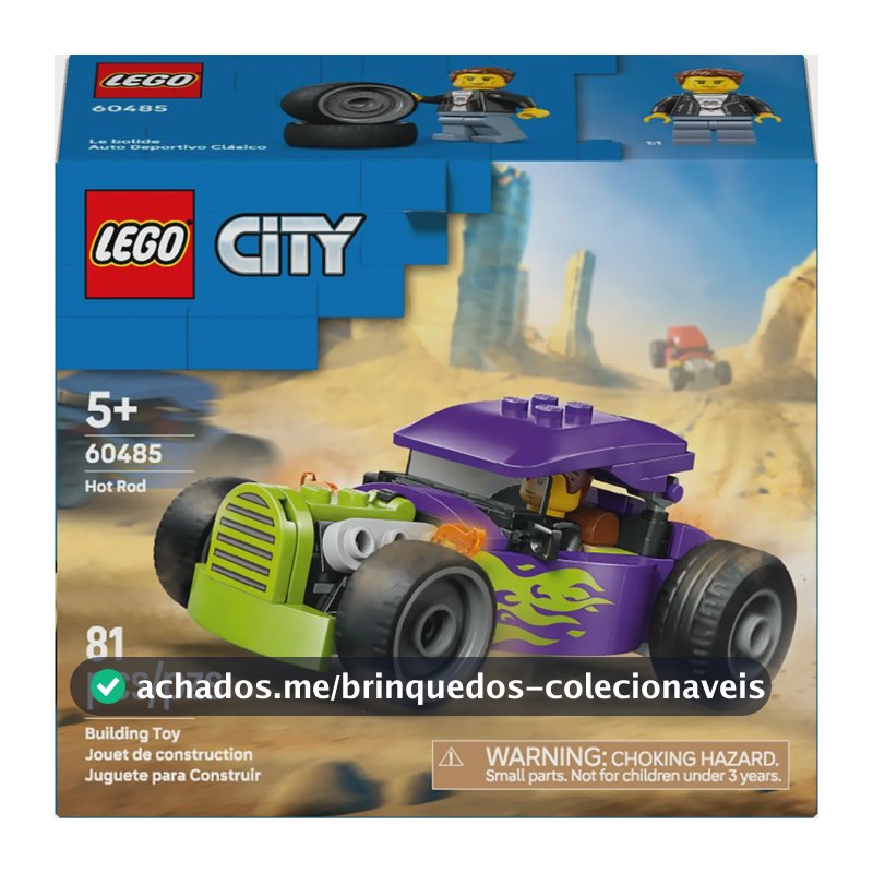 Lego City Hot Rod; Construção Carro De Corrida 60485