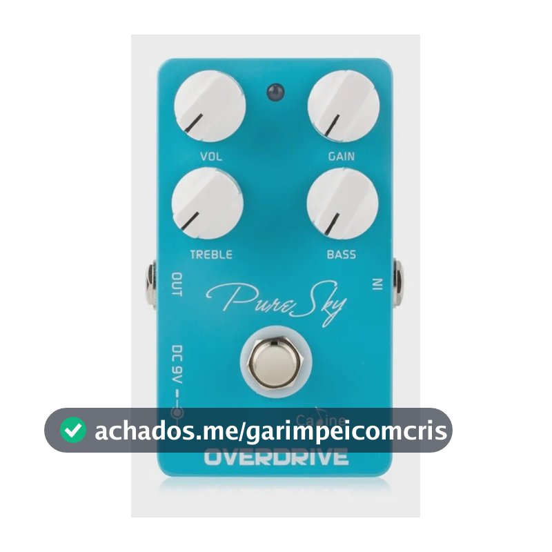 Pedal Overdrive Caline Pure Sky CP-12 Guitarra Elétrica Azul