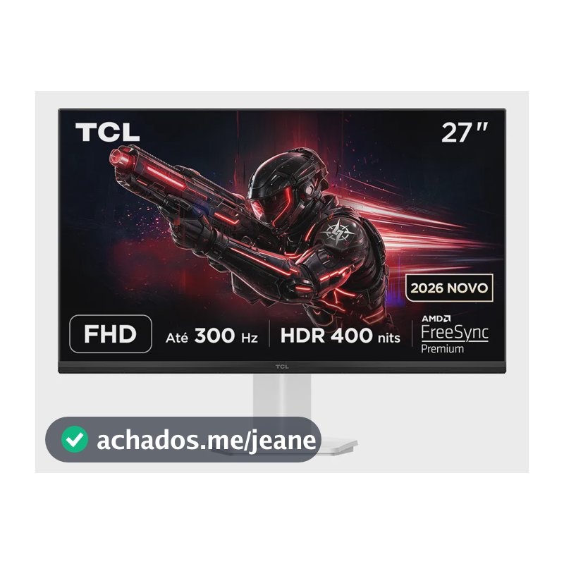 Monitor Gamer Tcl 27  Dled Full Hd P1ad Hdr400 27p1ad Branco 127/220v