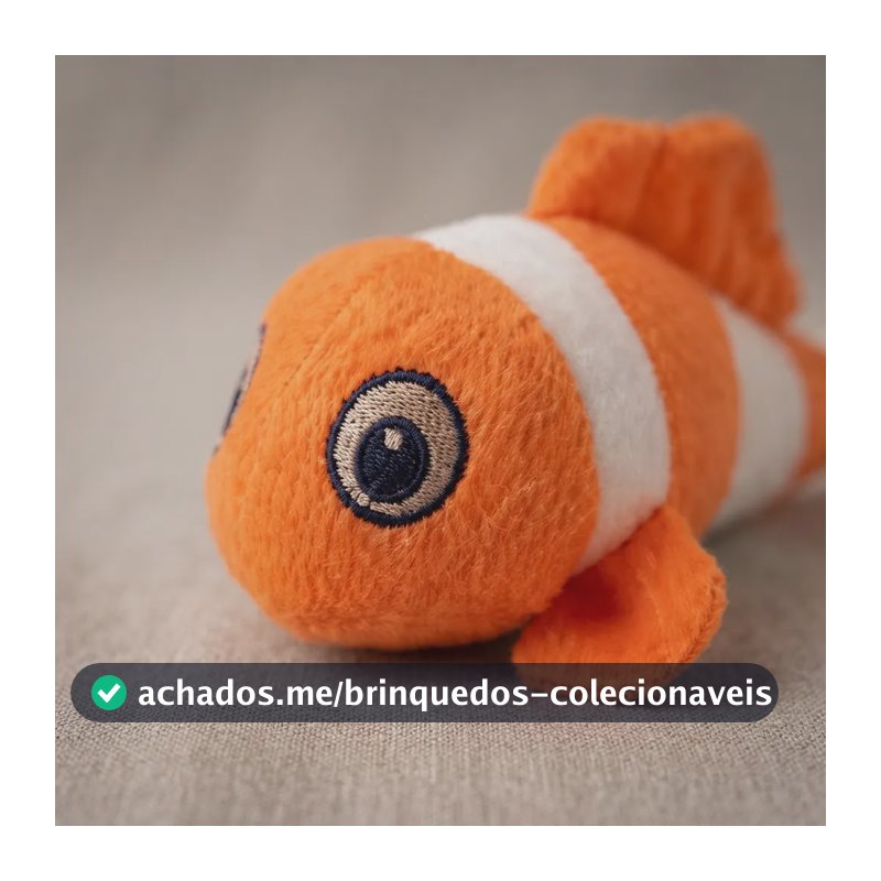 Brinquedo Nemo Pet Peixe Palhaço Com Apito 28cm Pelúcia Laranja Brinquedo Pet De Pelúcia