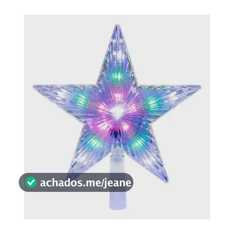 Estrela Ponteira Com Led Pisca Pisca para Árvore de Natal 220V