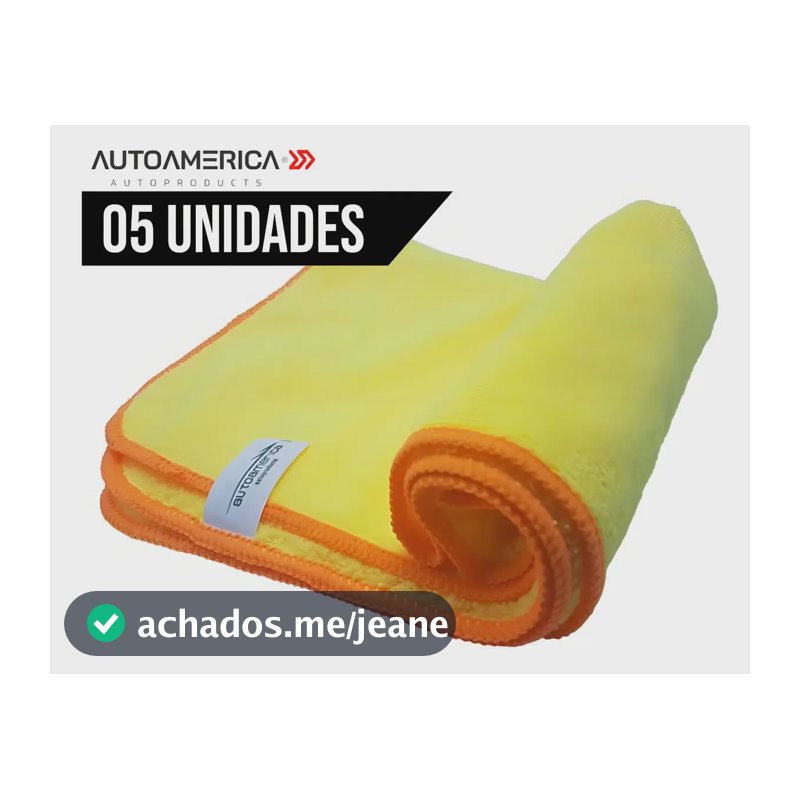 Kit Com 5 Flanelas De Microfibra Autoamerica Premium 60x40
