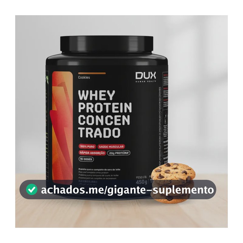 Whey Protein Concentrado 450g Dux Nutrition Cookies