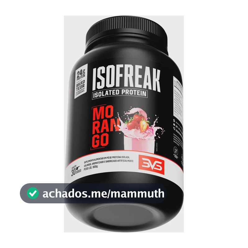 Whey Isolado Isofreak 900g Sabor Morango - Fórmula Avançada Com 24g De Proteína Por Dose