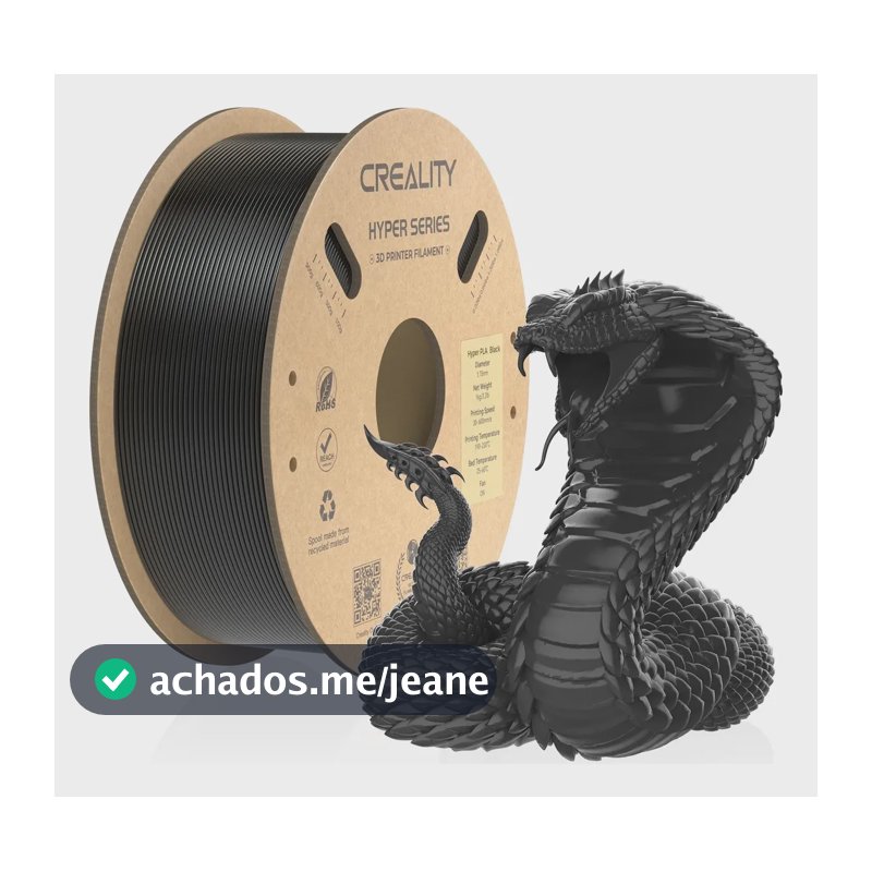 Filamento Petg Creality Hyper Petg 1.75mm Para Impressora 3d Preto