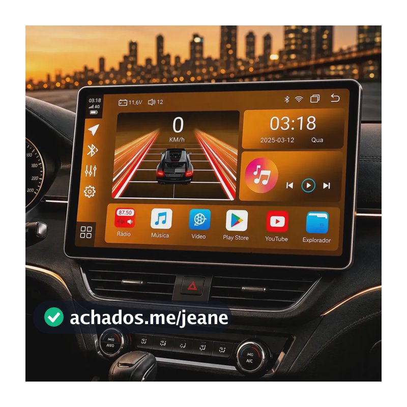 Central Multimidia T13 Ultra Android 64gb Carplay Gps 2din Preto 2 Din