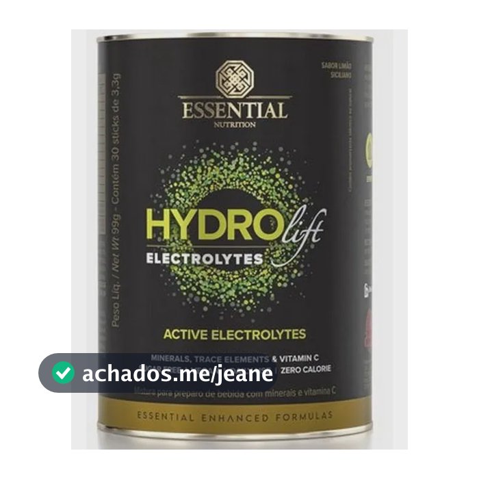 Mineral/Vitamina Essential Nutrition Repositor de Eletrólitos Hydrolift 30 Sticks Neutro sabor Limão Siciliano x 87g