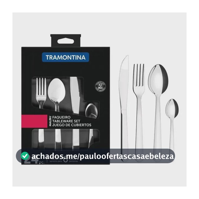 Faqueiro Inox Tramontina 24 Peças Malibu