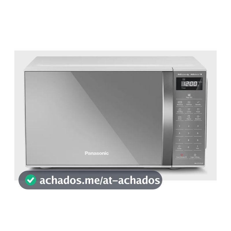 Microondas Panasonic Nn-st27lwru 21L Branco Espelhado Tecnologia Pega Fácil