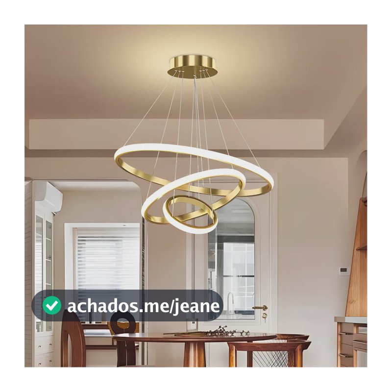 Lustres Sala, Luminaria Pendente Teto - 3 Cores Lampada Led 127/220v C3
