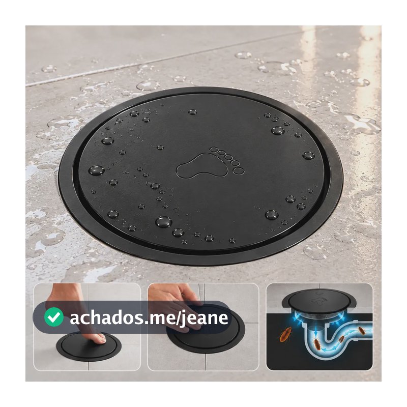 Ralo Banheiro Inteligente Click Redondo 10x10 Anti-odor Luxo