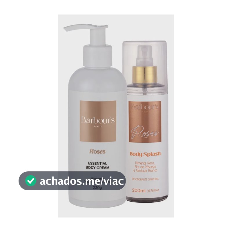 Kit Body Splash E Hidratante Roses Barbour's