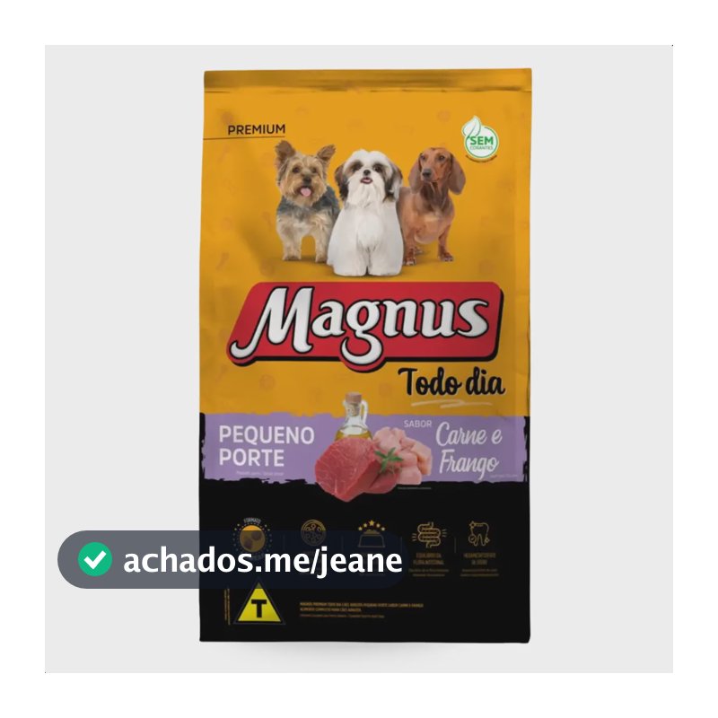 Ração Magnus Todo Dia Cães Adultos Pequeno Porte 15kg
