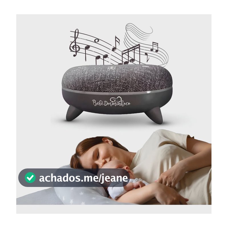 Máquina de ruído branco Bebê Dorminhoco Sons Uterinos Relaxantes cinza-escuro