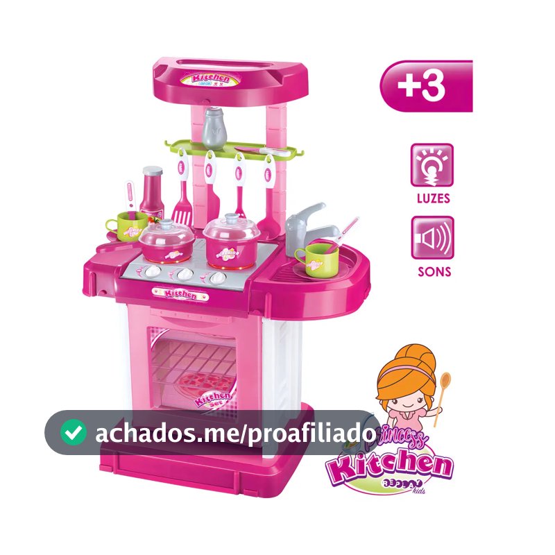 Cozinha De Brinquedo Infantil Completa Princess Replay Kids