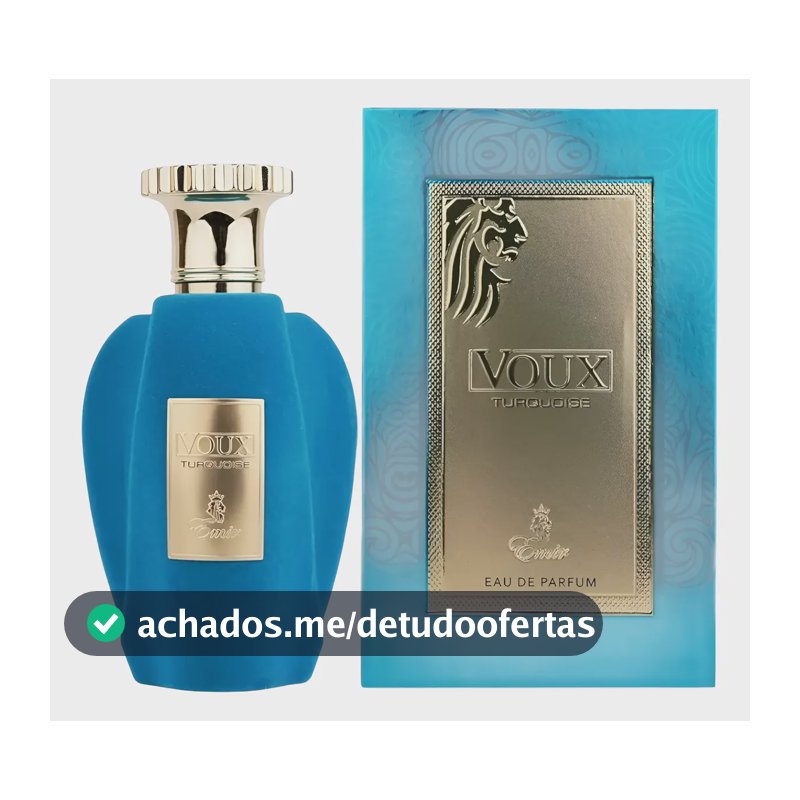 Perfume Arabe Voux Turquoise Paris Corner Unissex Edp 100ml
