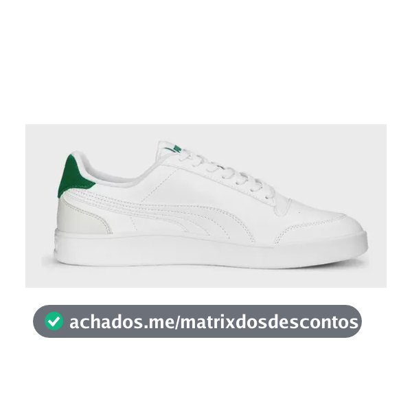 Tênis Masculino E Feminino Shuffle Puma Puma White-vapor Gray-archive Green Liso 38