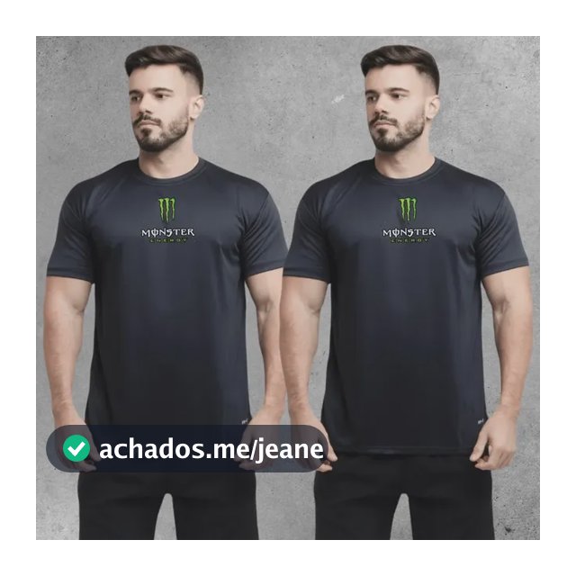 Kit 2 Camisa Dry Fit Mon_ster 02 Masculina Ant Odor Academia