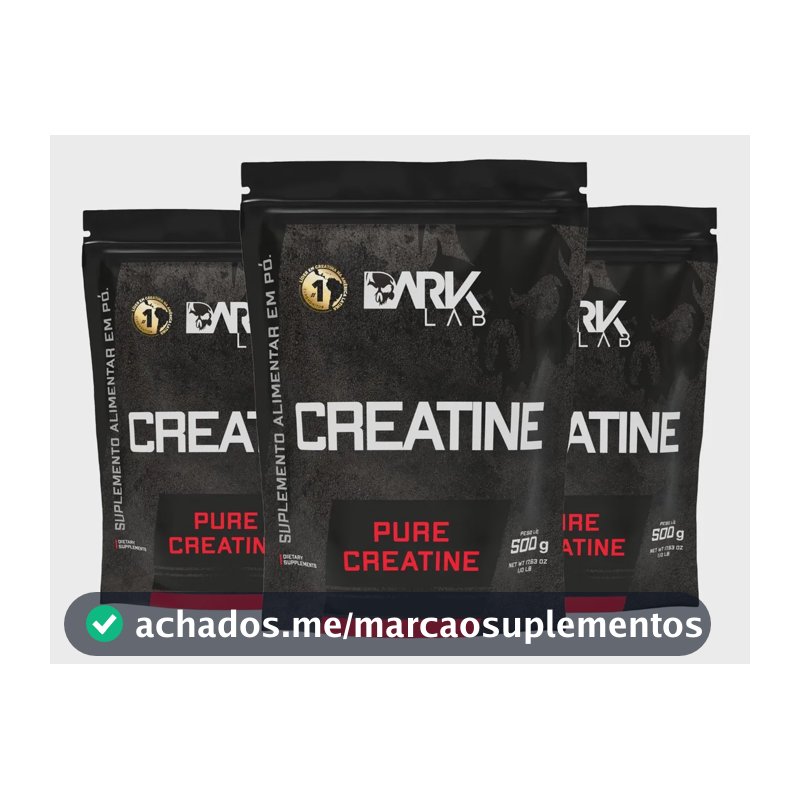 3x Creatina Monohidratada Pura 500g Dark Lab Unidade