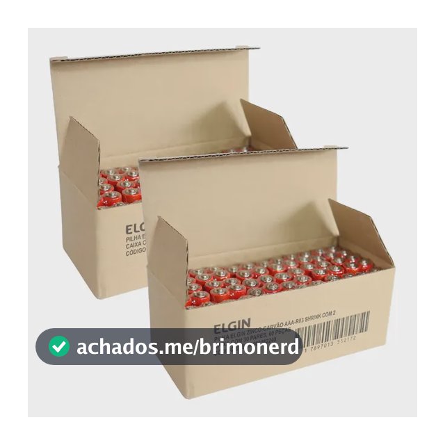 120 Pilhas Zinco Carvão Aaa 3a Palito Comum R03 1,5v Elgin