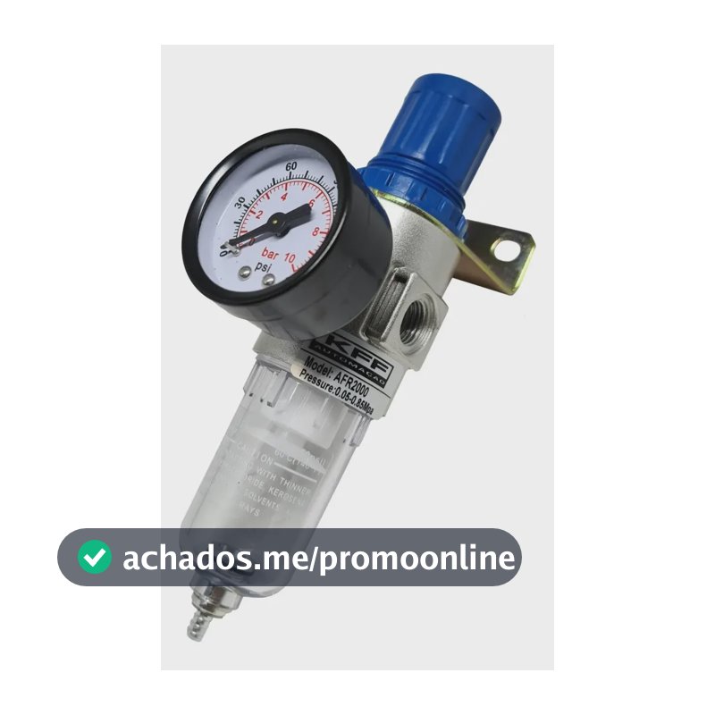Filtro Regulador Ar Compressor 1/4 C/ Manômetro E Suporte
