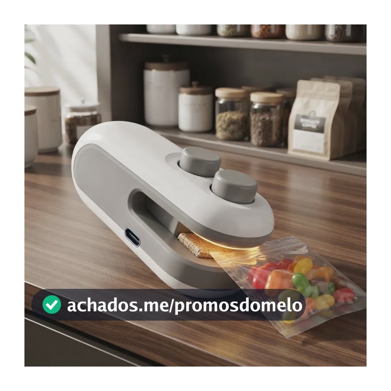 Mini Selador Portátil 2 Em 1 Magnético Calor Recarregável