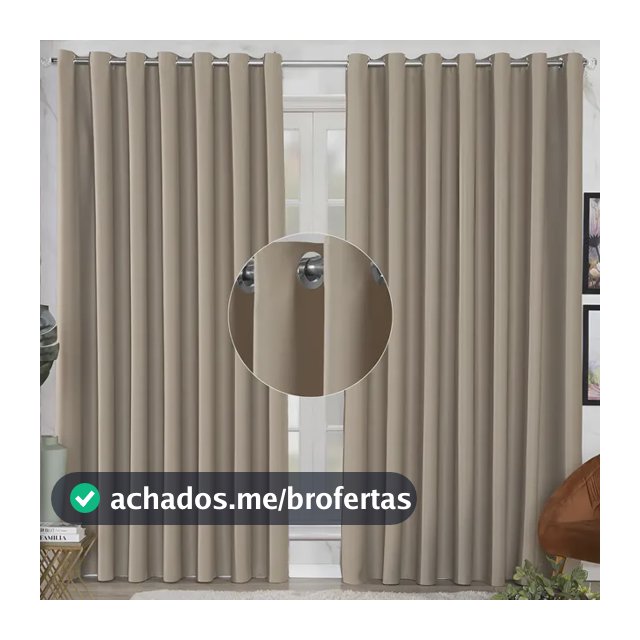 Cortina Blackout Tecido Grosso 2,80x2,30 Porta Sala Quarto