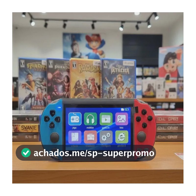 Console De Jogos Portátil Oasis Diversão Infinita Azul E Vermelho
