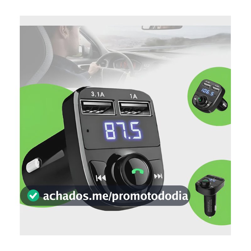 Adaptador Bluetooth Carro Universal Transmissor GotWire Carregador Automotivo