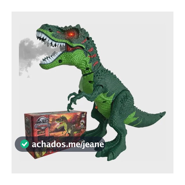Dinossauro T Rex Brinquedo Anda Solta Fumaça Som Luz Rugido