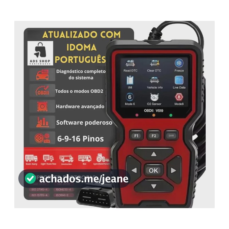 Scanner Automotivo Obd2 V519 Profissional Diagnóstico Carro