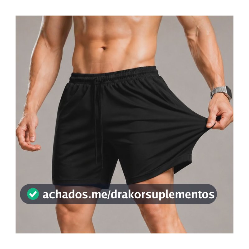 Short Praia Masculino Bermuda Tactel Elastano Academia