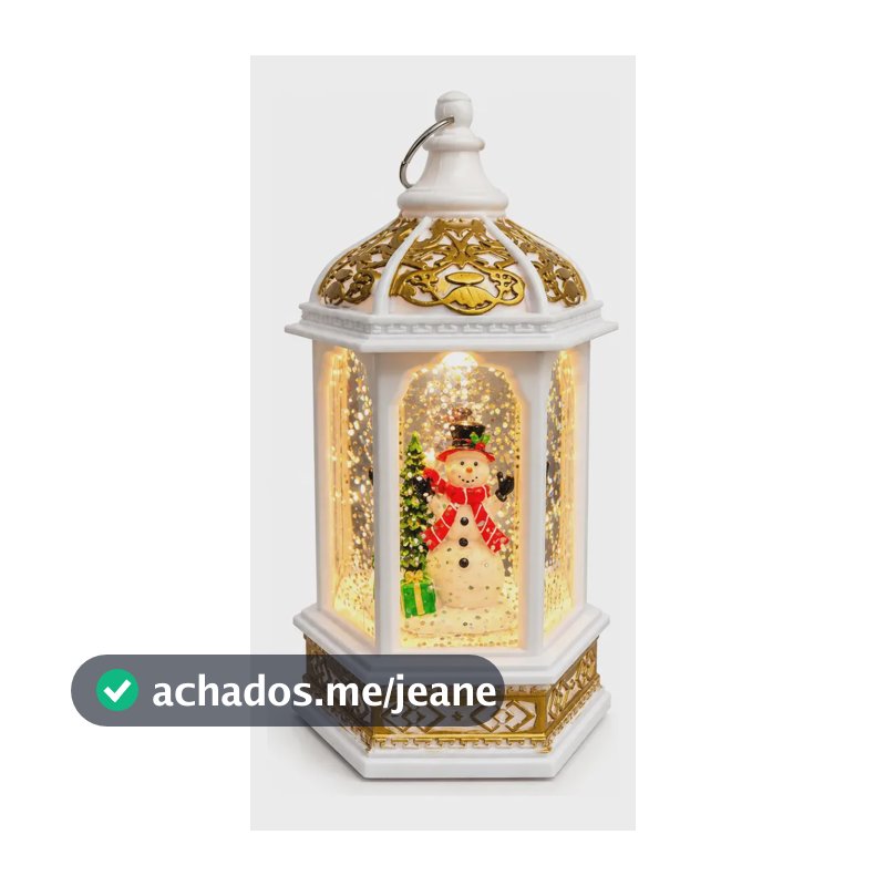 Lamparina Natalina Decorativa Led Árvore De Natal B Nev 15cm Boneco De Neve 127/220v