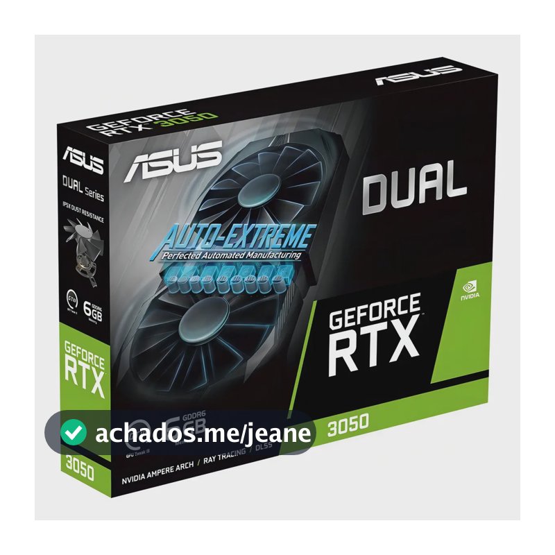 Placa De Vídeo Asus Dual Geforce Rtx 3050 6gb Gddr6 96bits