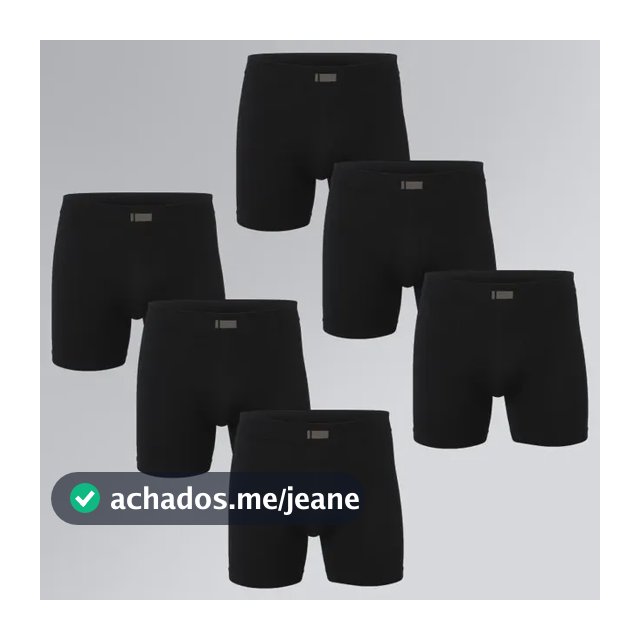 Kit 6 Cuecas Boxer Seamless Insider Masculino