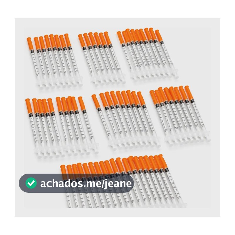 Kit 50 Seringas Insulina/mounjaro 1ml 31g 6x0,25mm - Venper 1 Ml
