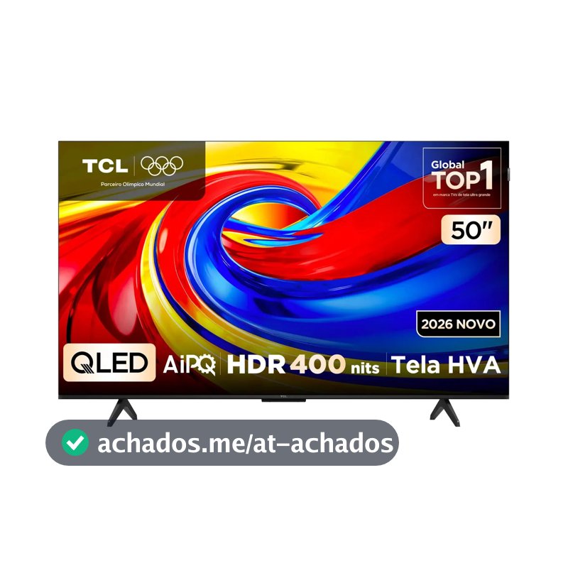 Smart Tv Tcl 50 Polegadas Qled 4k P7l Wifi Bluetooth Google Tv Hdr10+ 60 Hz Aipq 50p7l