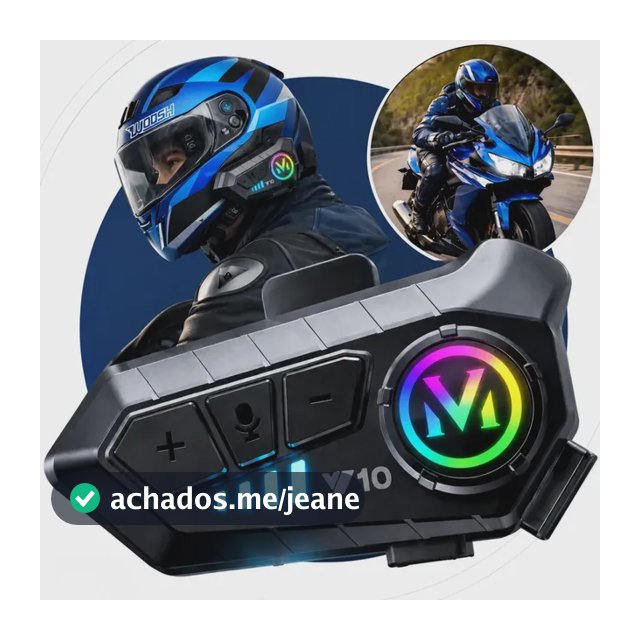 Fone De Ouvido Para Capacete Intercomunicador Bluetooth Headset Rgb Sem Fio Música Gps Chamadas Handsfree Alta Potência Woosh