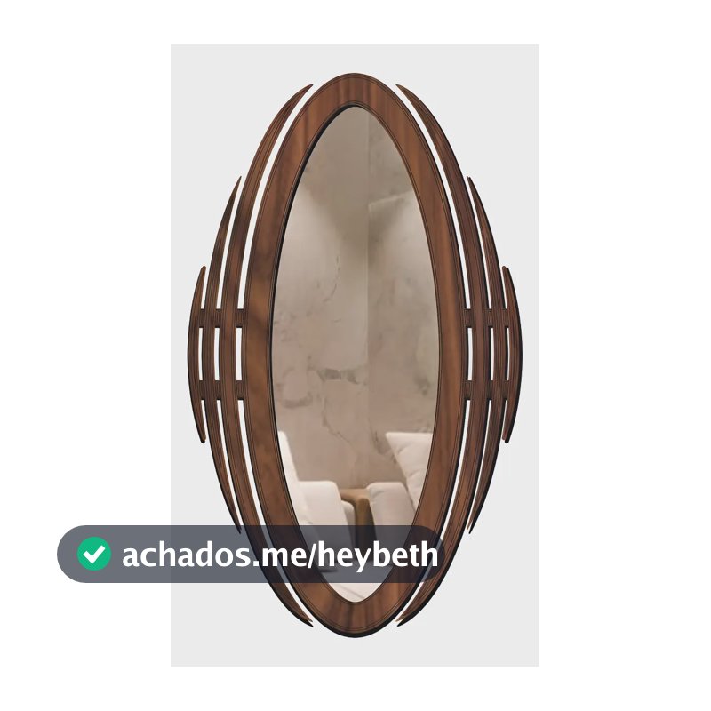 Espelho Corpo Inteiro Decorativo Siena 78x131 Moldura Marrom