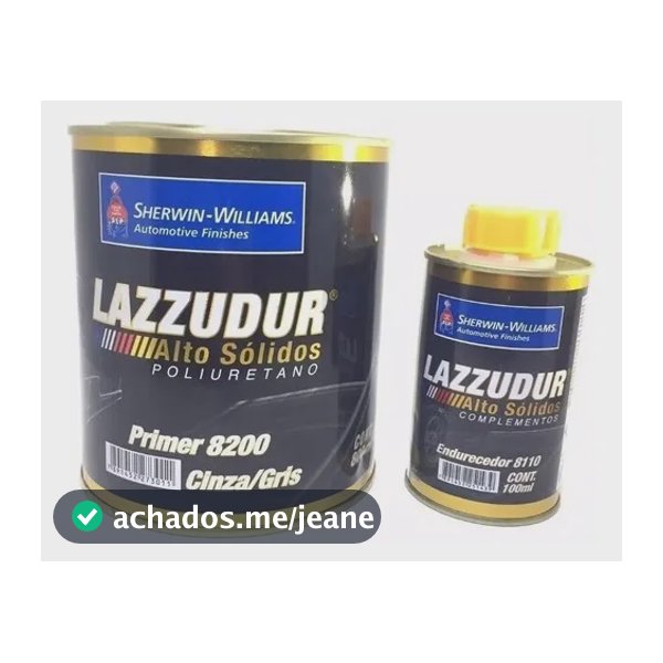 Primer Automotivo Pu Cinza/gris 8200 Lazzuril Alto Solido