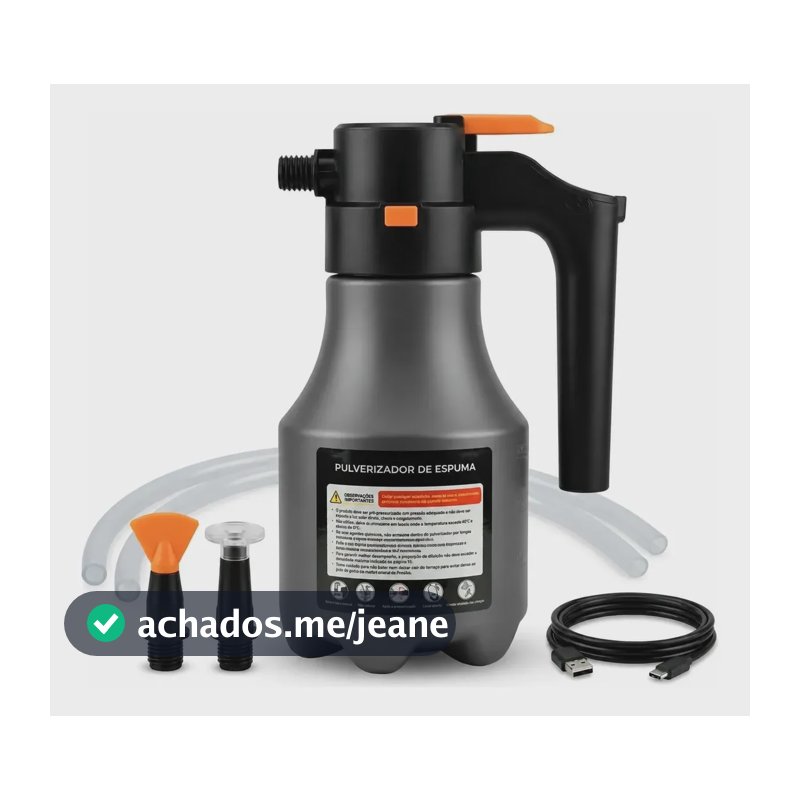 Pulverizador Elétrico 2l Espuma Snow Foam Profissional Preto