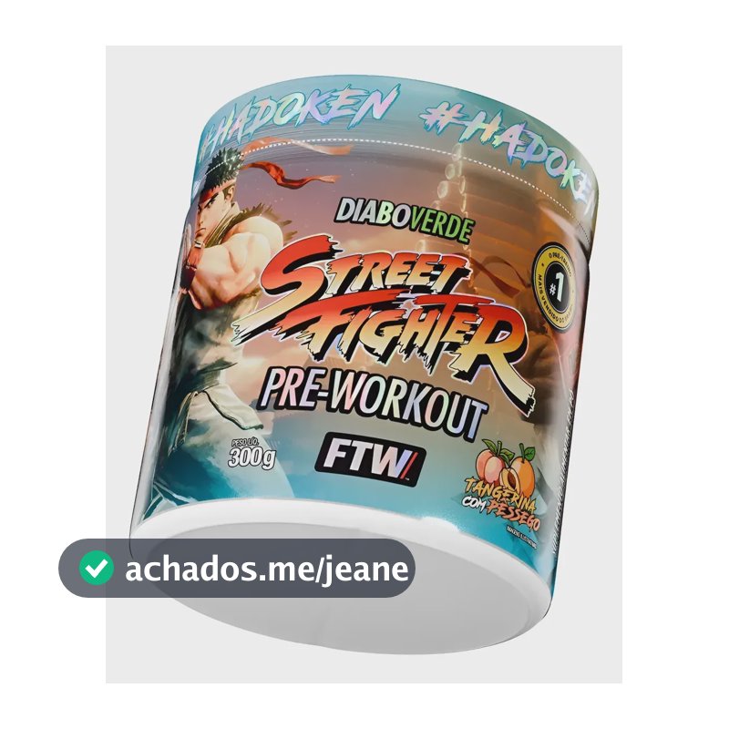 Pré Treino Dv Street Fighter 300g Tangerina C/ Pêssego -ftw Tangerina C/ Pêssego