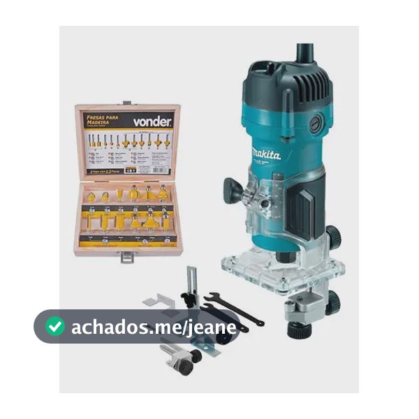 Tupia Makita Mt M3700b 530w Jogo Fresas Madeira 6mm