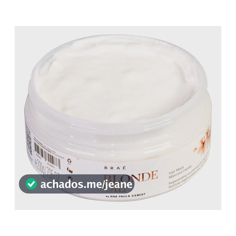 Braé Blonde Oil By Ana Paula Siebert - Máscara Capilar 200g